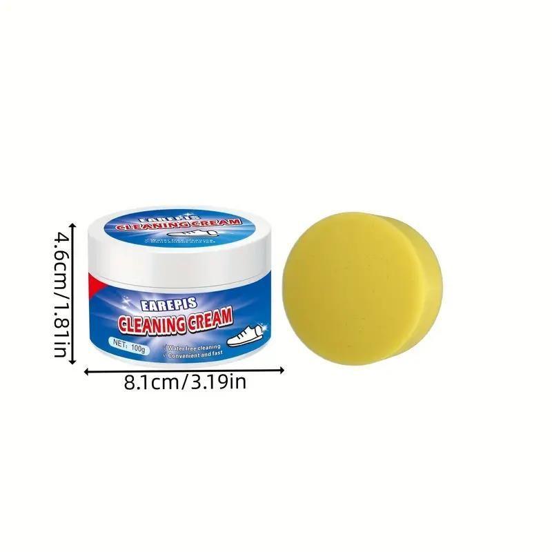 Instant Shoe Cleaning Cream – Waterless Stain Remover for Shoes & More