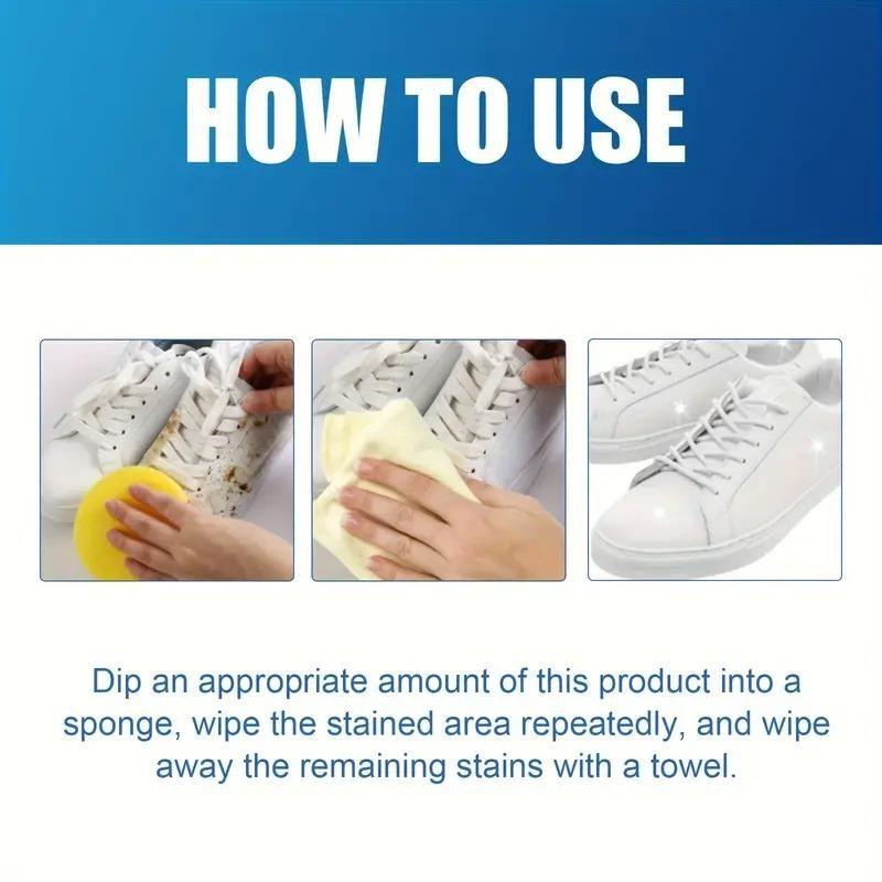 Instant Shoe Cleaning Cream – Waterless Stain Remover for Shoes & More