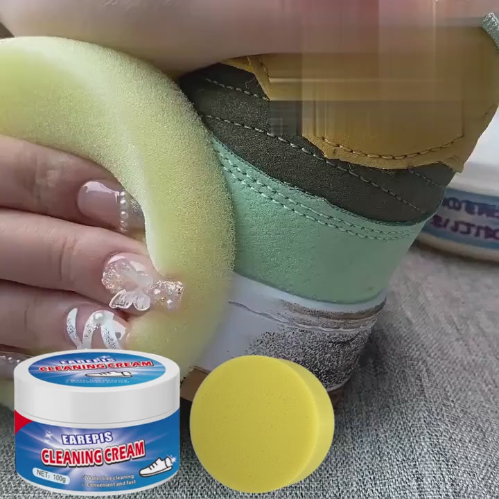 Instant Shoe Cleaning Cream – Waterless Stain Remover for Shoes & More
